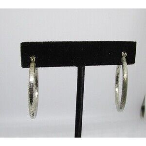 Princess Pride Creations diamond cut Sterling 925 Hoop Earrings Stunning!